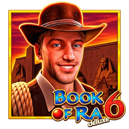 Игровой автомат Книга ра делюкс 6: логотип Book of Ra Deluxe 6
